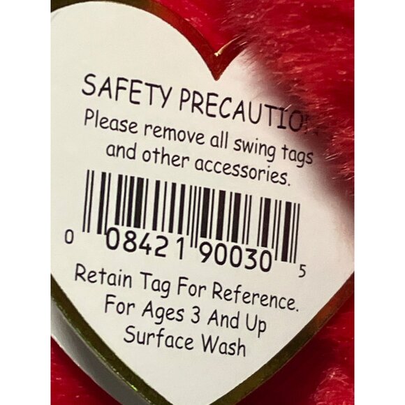 Ty Beanie Buddies  Plush Sam Red Bear With Patriotic Hat and Ribbon - Picture 6 of 11